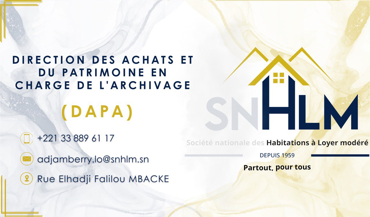 DIRECTION DES ACHATS ET DU PATRIMOINE (DAPA)